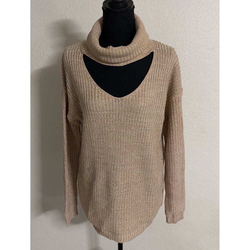 Another Story  Women’s  Sweater Cozy Cowl Neck Brown Size Small